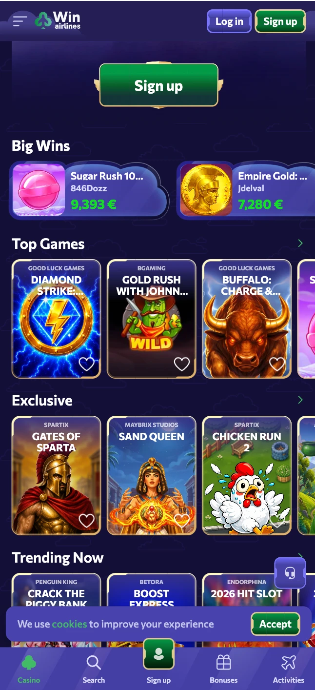 App De WinAirlines Casino